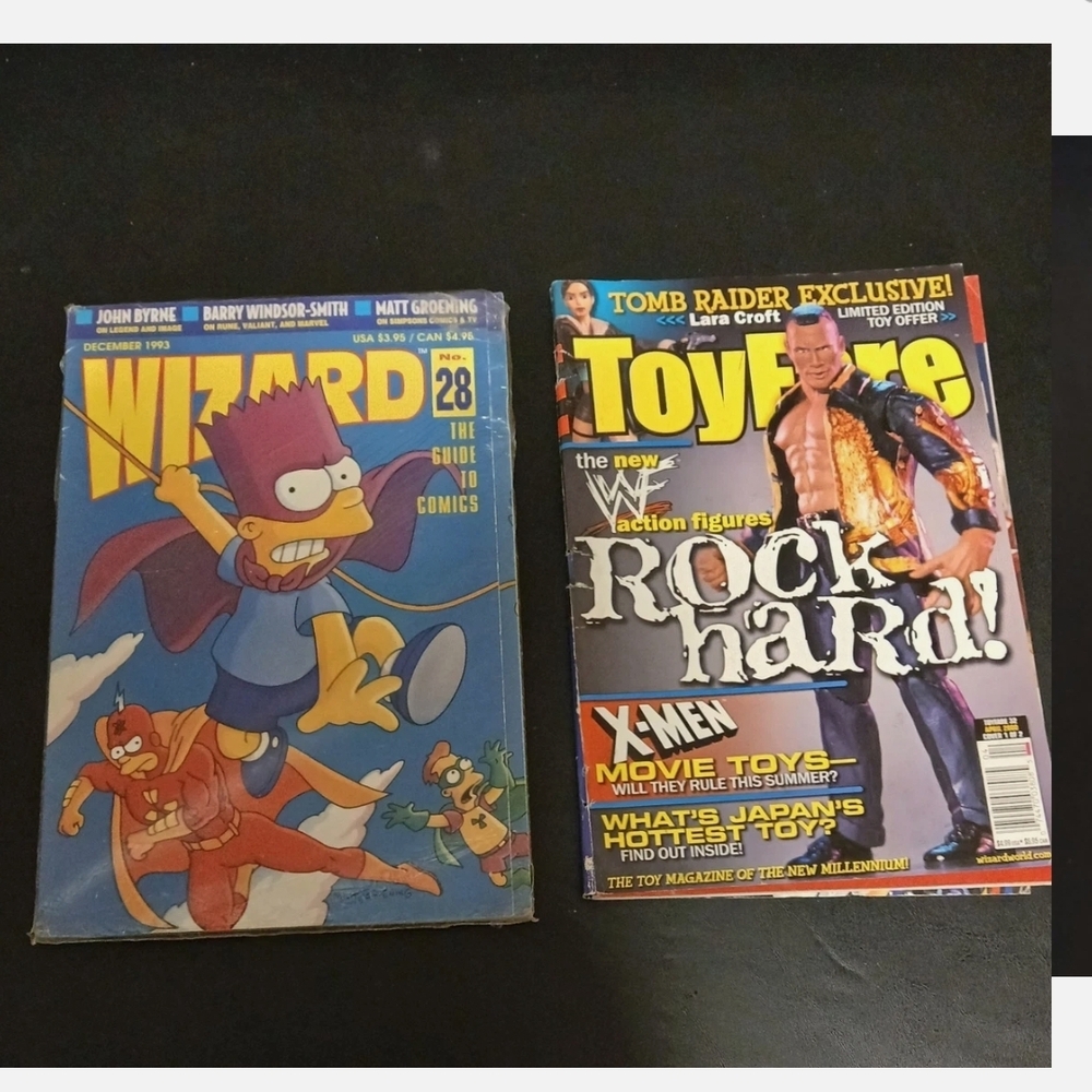Wizard No 28 Magazine and Toyfare Rock Hard Magazine